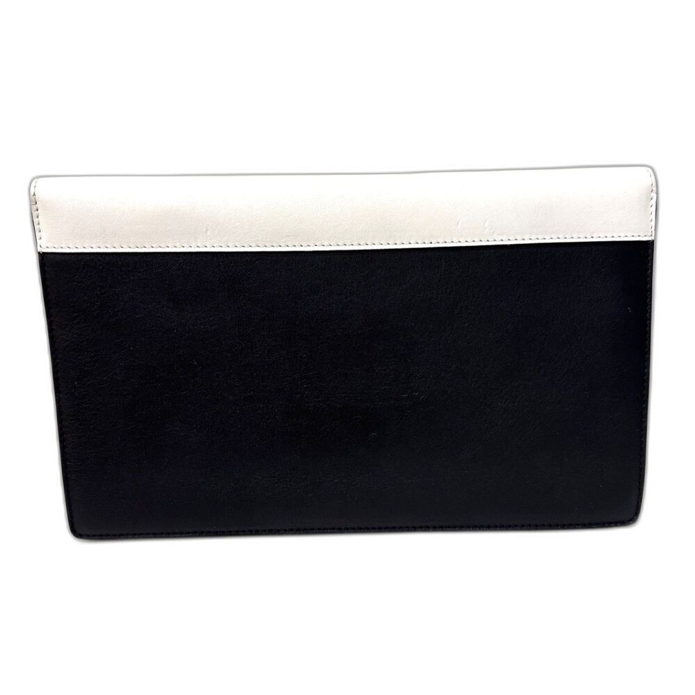Celine Diamond Clutch Pony Hair Leather Medium Black Green Pink White Auth - Picture 8 of 16